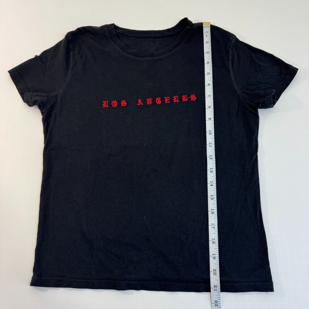 J. Galt Brandy Melville Women's OS Black 'Los Angeles' Graphic T-Shirt - Picture 4 of 4